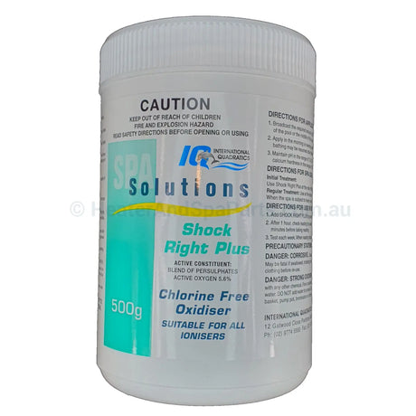 Shock Right Plus - Chlorine Free Oxidiser - 500gm, 1kg, 2kg - Heater and Spa Parts