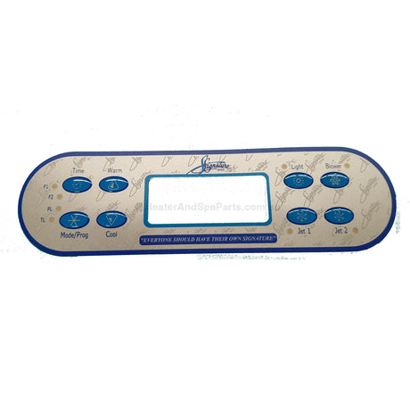 Signature Spas - ML700 Overlay Protective Decal Sticker - Balboa - 8-button - Heater and Spa Parts