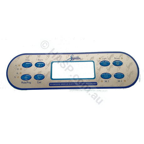 Signature Spas - ML700 Overlay Protective Decal Sticker - Balboa - 8-button - Heater and Spa Parts
