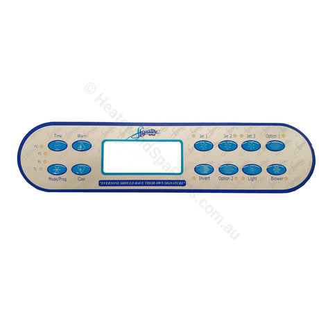 Signature Spas - ML900 Overlay Protective Decal Sticker - Balboa - Heater and Spa Parts
