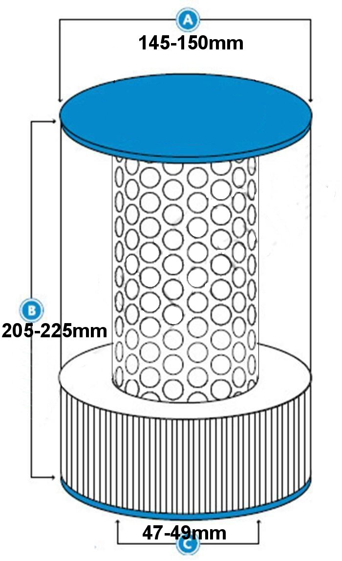 Universal Spa Industries, Sapphire, Signature, Endless and more Spa Cartridge Filter - 50 sqft 225x143 205x145 210x149 - Heater and Spa Parts