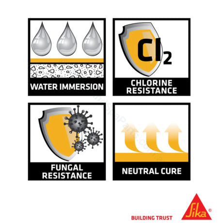 Sika Transparent Pool Silicone Sealant - Sikasil Premium Tools