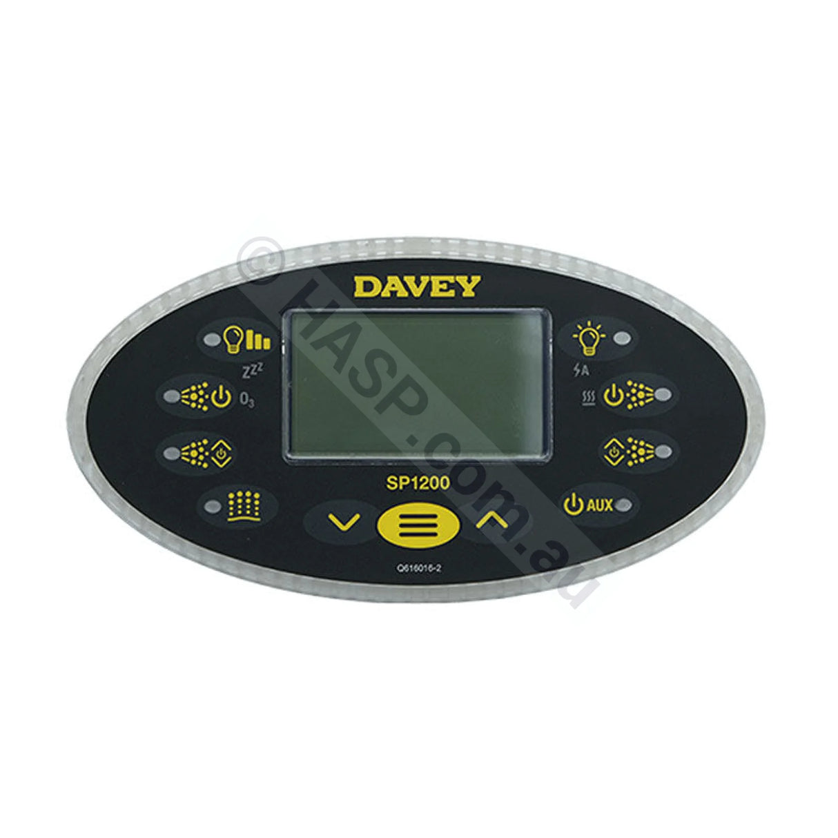 SP 1200 Touchpad - Davey SpaQuip SpaPower 1200 - Oval Style for Davey Spa Quip SP1200 - Control Panel - Touchpad