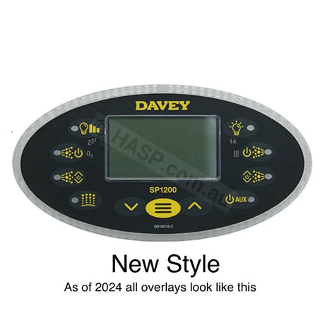 Sp 1200 Touchpad - Davey Spaquip Spapower Oval Style For Spa Quip Sp1200 Control Panel