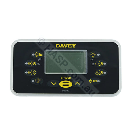 SP 1200 Touchpad - Davey SpaQuip SpaPower 1200 - Rectangle Style for Davey Spa Quip SP1200 - Control Panel - Touchpad