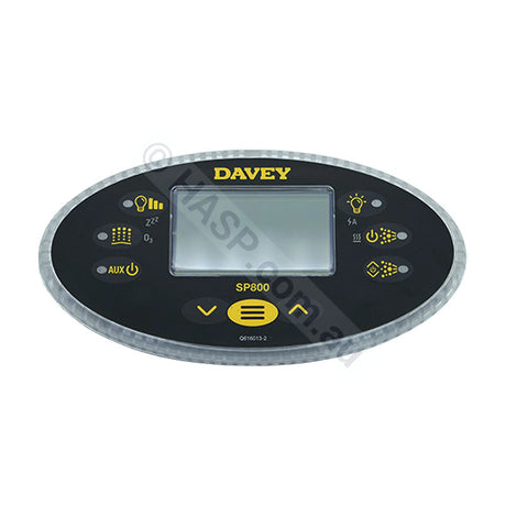 SP 800 Touchpad - Davey SpaQuip SpaPower 800 - Control Panel - Touchpad