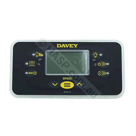 SP 800 Touchpad - Davey SpaQuip SpaPower 800 - Rectangle Style for Davey Spa Quip SP800 - Control Panel - Touchpad