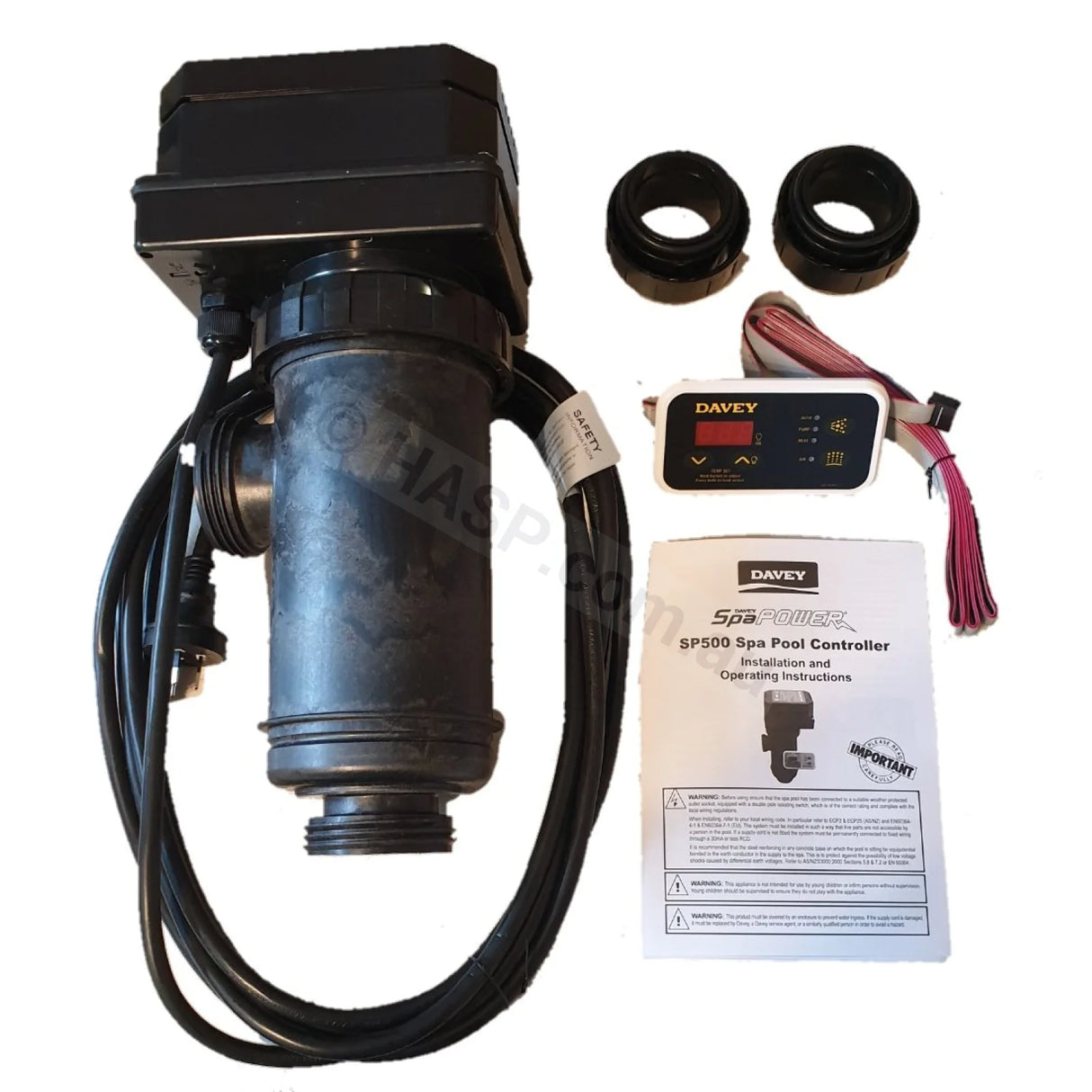 Spa-Quip Davey Spa Power 500 / 54500 Spa Controllers w/ Heater & Touchpad - Heater and Spa Parts