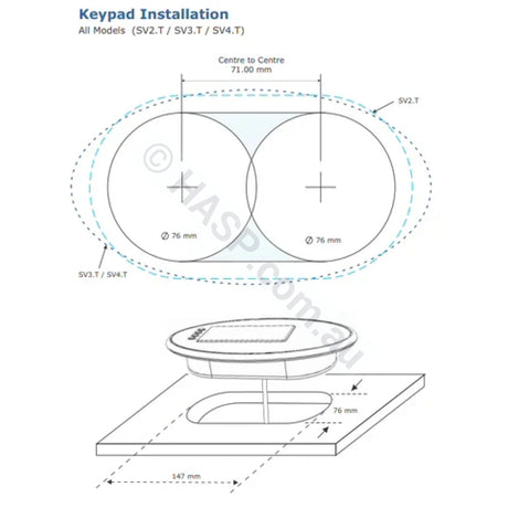 SpaNET SV2 - SV-2T VSX2 and XS-2000 Touchpad Keypad Control Pad Touchpads