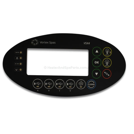 SpaNET SV-4T or Vortex Spas VSX4 4VH Touchpad Keypad Control Pad - Heater and Spa Parts