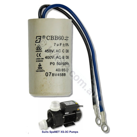 SpaNET XS 3C Pump Capacitor 7uF - Heater and Spa Parts