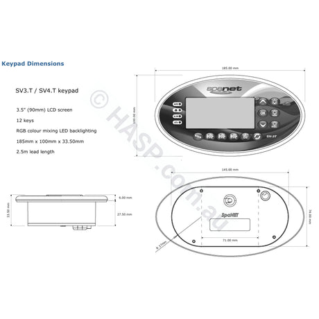 Spanet XS4000 SV Touchpad and Overlay