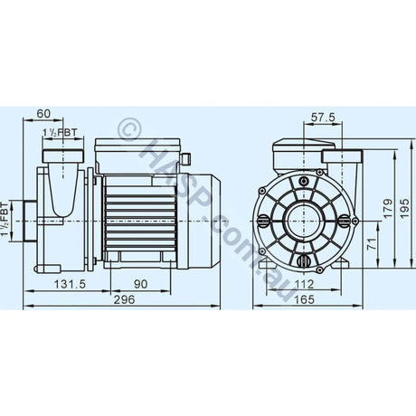 SXC35 Spa Circulation Pump Standard - 3-Pin AU plug