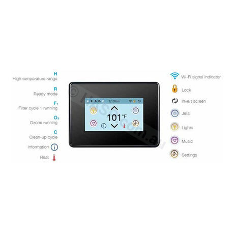 SpaTouch 2T SQ by Balboa - Colour Touchscreen Control Panel - Heater and Spa Parts