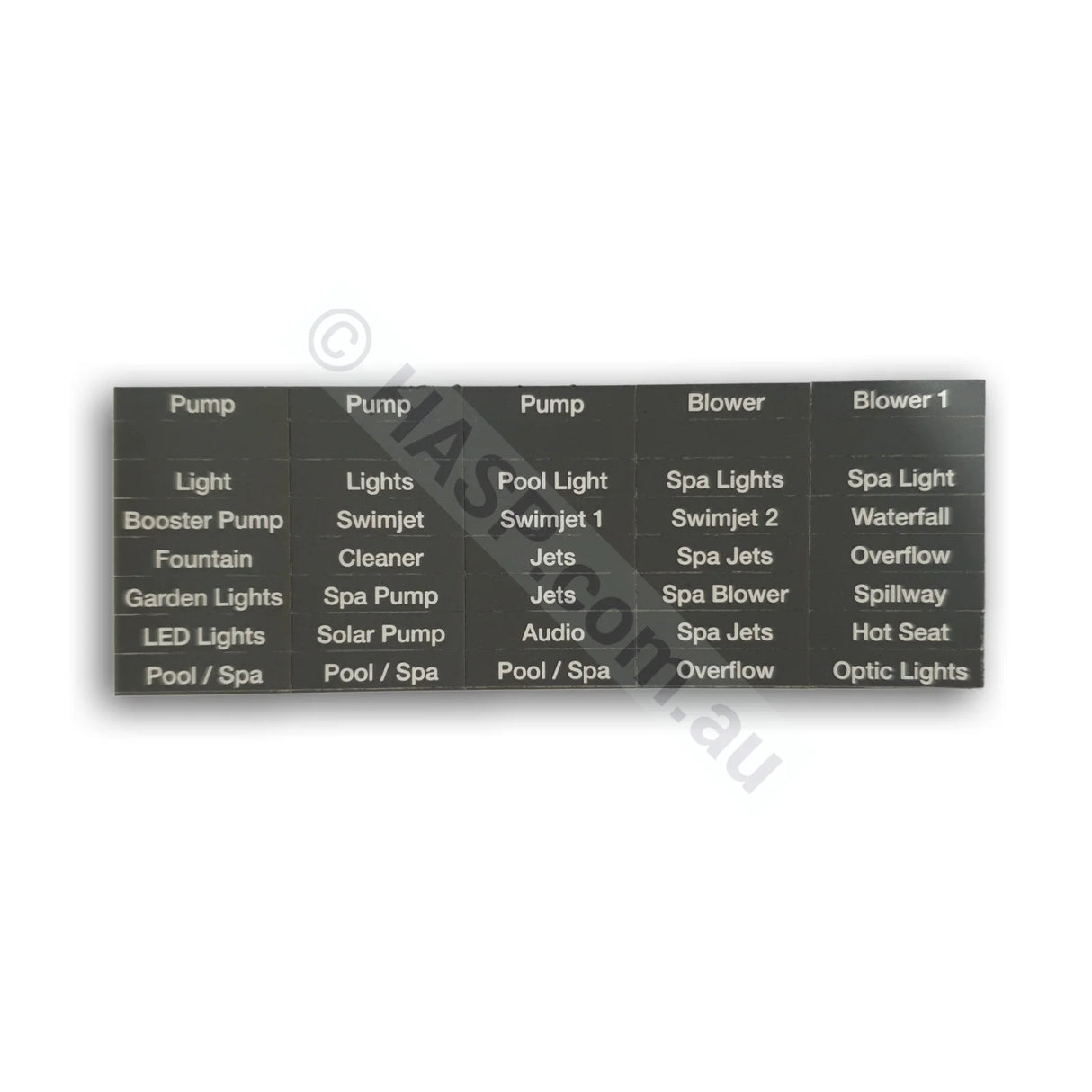 Sticker Labels for Hurlcon Astralpool Genus 3 4 and Plus 4 Remote Control Panels - Heater and Spa Parts