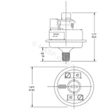 Tecmark Hydroquip Adjustable Pressure Switch - Universal - 1/8’’ NPT - 3902 3903 Electronic Parts