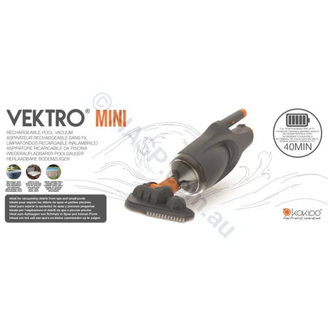 Telsa 05 / Vektro Mini S50 Rechargeable Cordless Spa Vacuum Kokido Vacuums