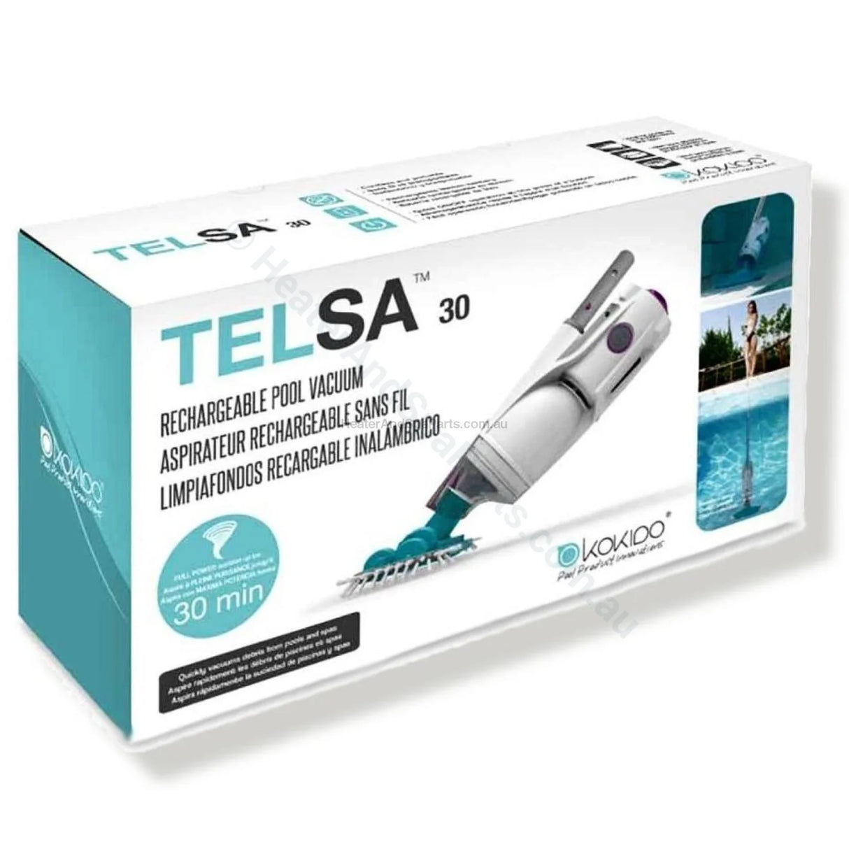 Kokido Telsa 30 / Vektro Z200- Kokido Rechargeable Cordless Spa Vacuum - Heater and Spa Parts