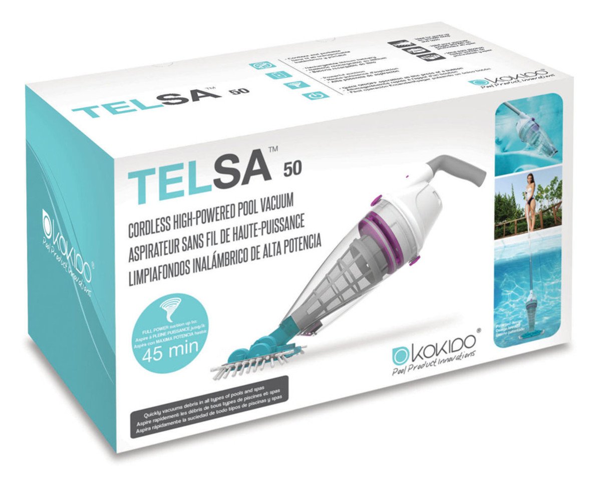 Kokido Telsa 50 / Vektro V300 - Rechargeable Cordless Spa Vacuum - Swimspas & Small Pools - Heater and Spa Parts