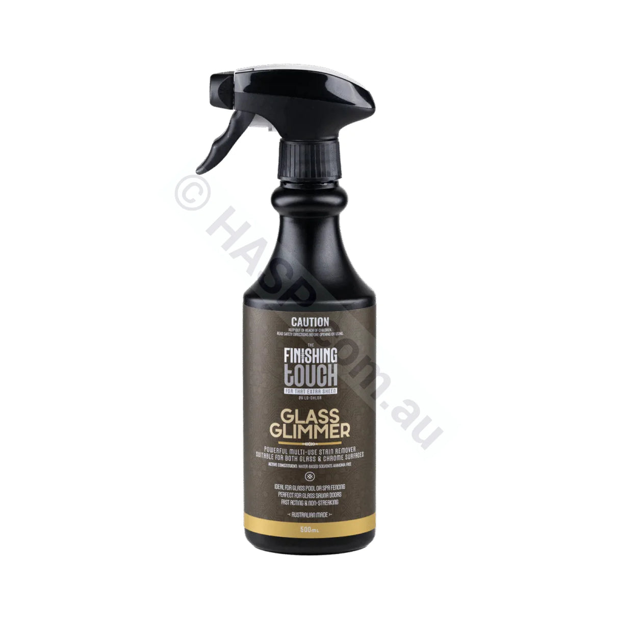 The Finishing Touch Glass Glimmer - Calcium Scale & Rust Remover for Glass & Chrome - 500ml - Chemicals