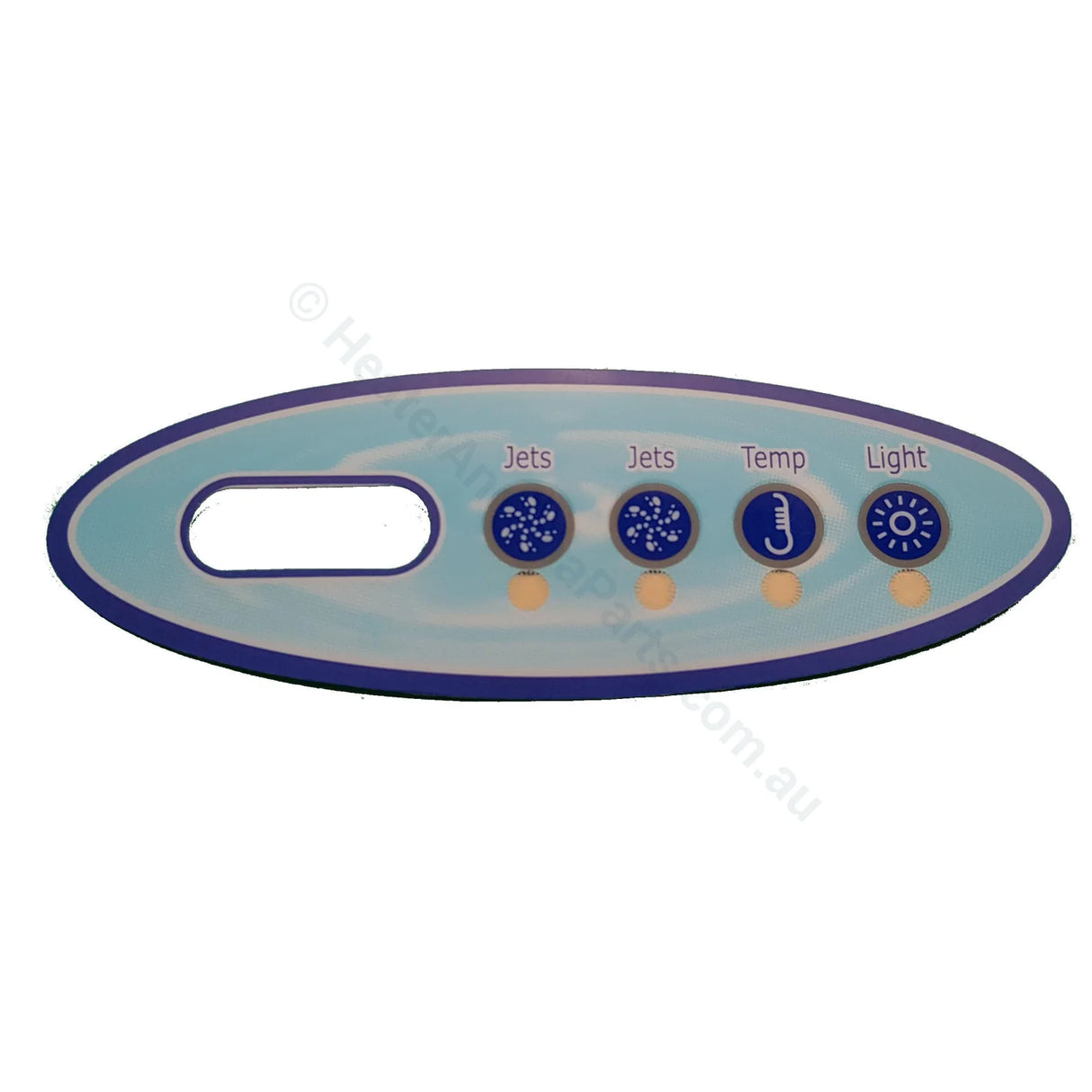 Two-Jets 4-button Balboa VL200 Touchpad Overlay - Heater and Spa Parts