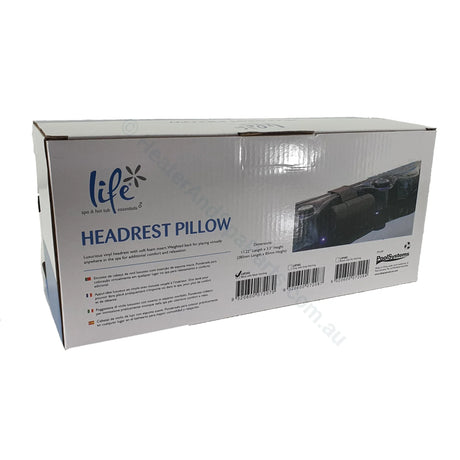 Universal Spa Headrest Pillow - Black Vinyl - Luxury - Heater and Spa Parts