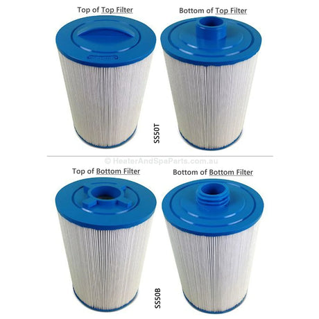 Upper & Lower Spa Filter Cartridges - Sapphire Signature Others Top Bottom