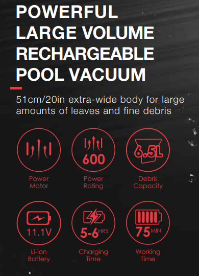 Voltera 105 - Rechargeable Cordless Spa Vacuum Swimspas & Small Pools Vacuums
