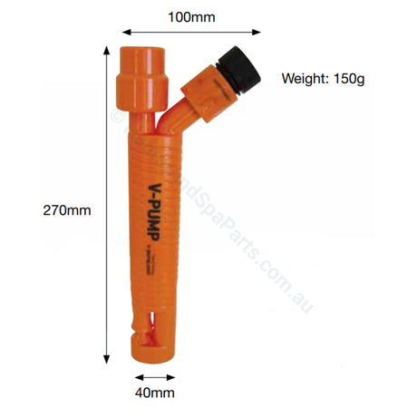 Venturi Pump - For Removing Water, Sand, Debris - V-Pump aka Slurpy - Heater and Spa Parts