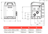 Astralpool Viron eVo 450 Gas Pool & Spa Heater - Natural Gas or LPG - Vic Only - Heater and Spa Parts