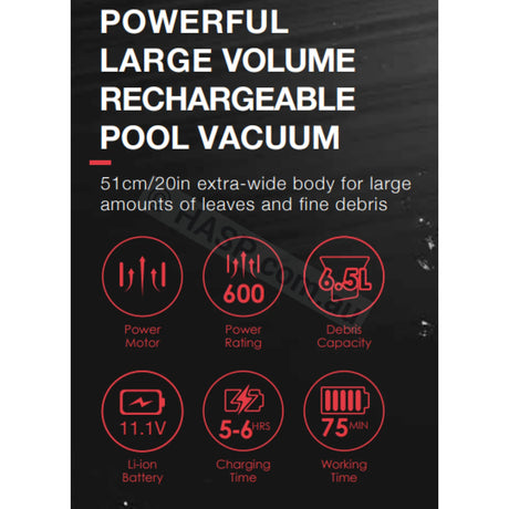 Voltera 105 - Rechargeable Cordless Spa Vacuum Swimspas & Small Pools Vacuums