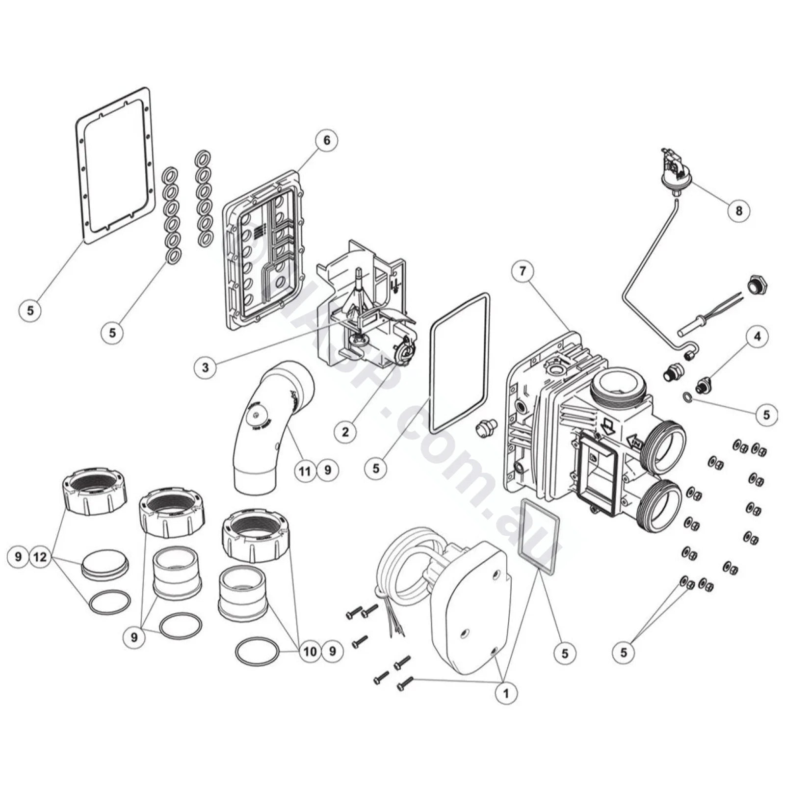 Water System Parts - Zodiac Jxi Gas Heater