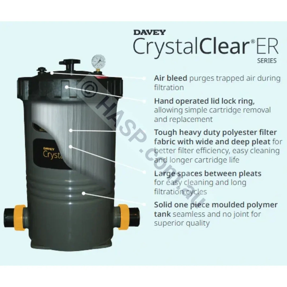 Davey Crystal Clear ER 180sqft Cartridge Filter