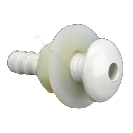 Waterway Button Air Injector / Air bleed return fitting - White - Heater and Spa Parts