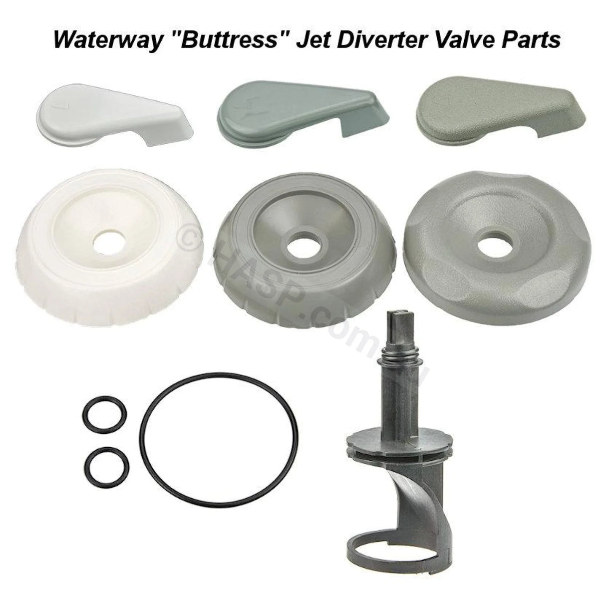 Waterway 50mm / 2"  Spa Jet Diverter Valve Kit & Spare Parts - Valve, Rotor, Handle, Seals - Heater and Spa Parts
