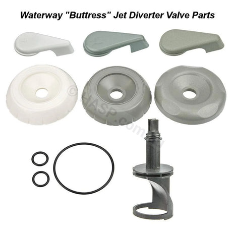Waterway 50mm / 2"  Spa Jet Diverter Valve Kit & Spare Parts - Valve, Rotor, Handle, Seals - Heater and Spa Parts