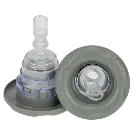 Waterway Poly Storm GLO Clear Jet Internal - Textured 5 Scallop - Twin Roto - THREADED - 86mm - Heater and Spa Parts
