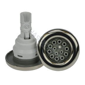 Waterway Poly Storm Stainless Steel Grey - Multi-Massage - Snap-In style - 90mm - Heater and Spa Parts