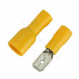 Yellow Spade Terminal Connector - 6.3mm 1/4" - Insulated Crimp Style - Heater and Spa Parts