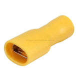 Yellow Spade Terminal Connector - 6.3mm 1/4" - Insulated Crimp Style - Heater and Spa Parts