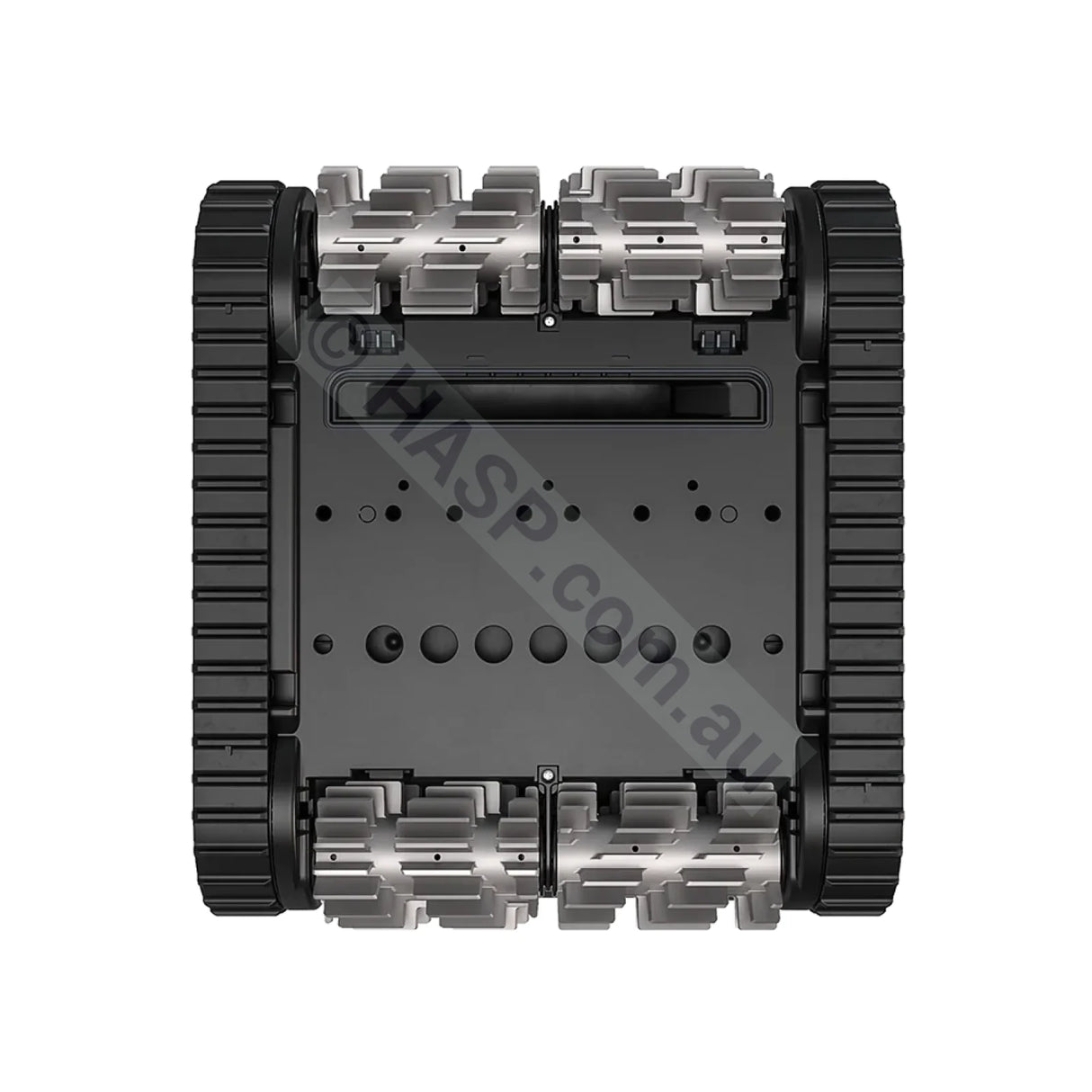 Zodiac DuoX DX3000 robotic pool cleaner - underside showing Helix front brush