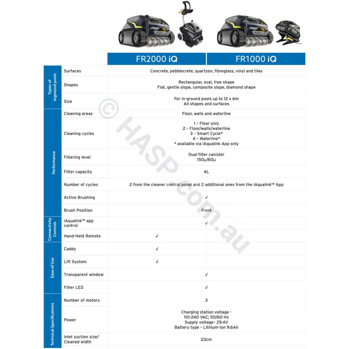 Zodiac Freerider FR2000 iQ cordless robotic pool cleaner - pools up to 12 x 6m - view 8