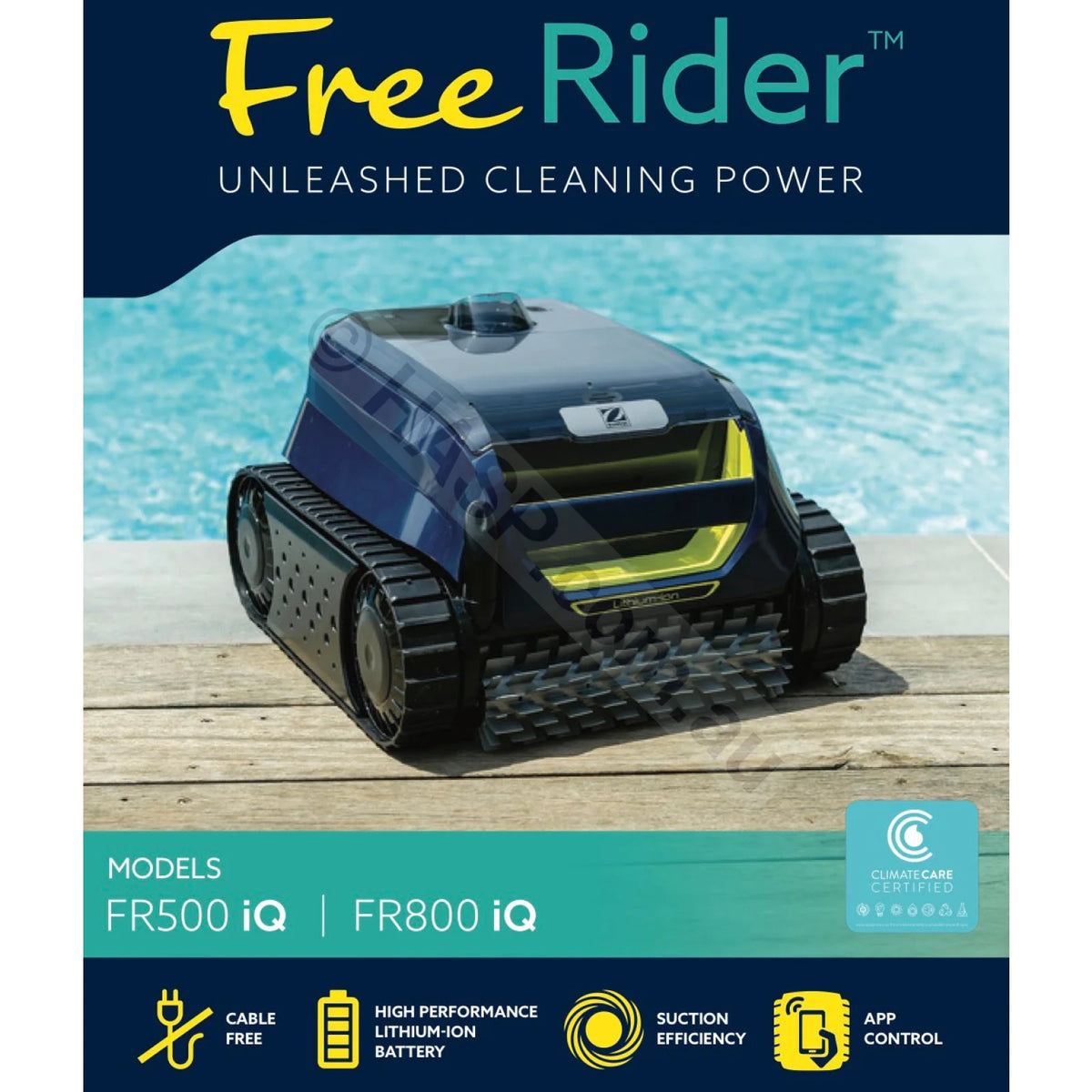 Zodiac Freerider FR500 iQ cordless robotic pool cleaner - pools up to 10 x 5m - view 2