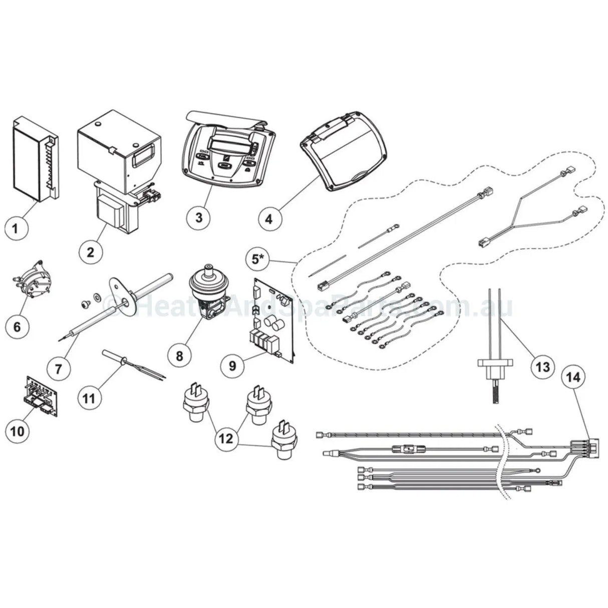 Electrical Parts - Zodiac Jxi Gas Heater