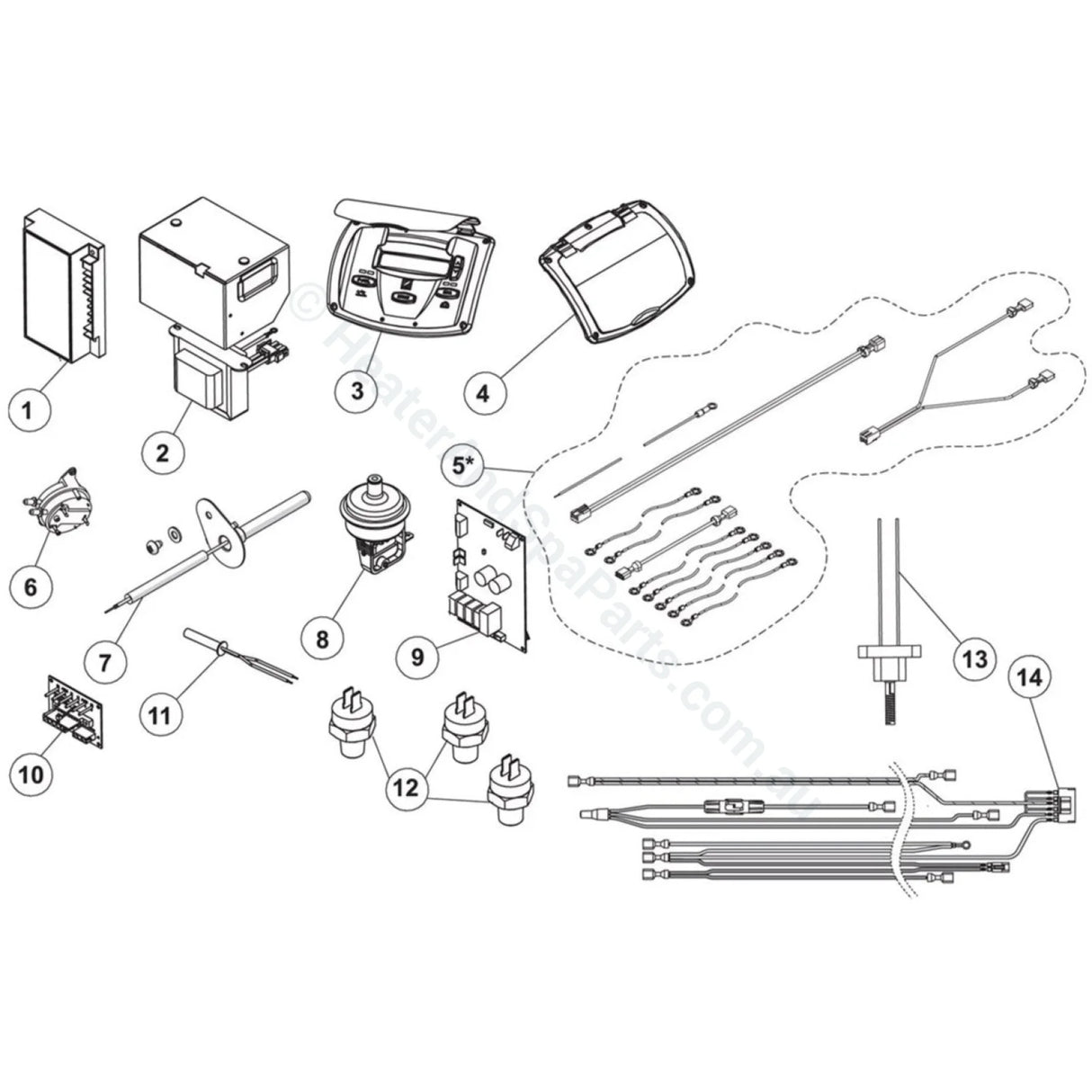 Electrical Parts - Zodiac Jxi Gas Heater