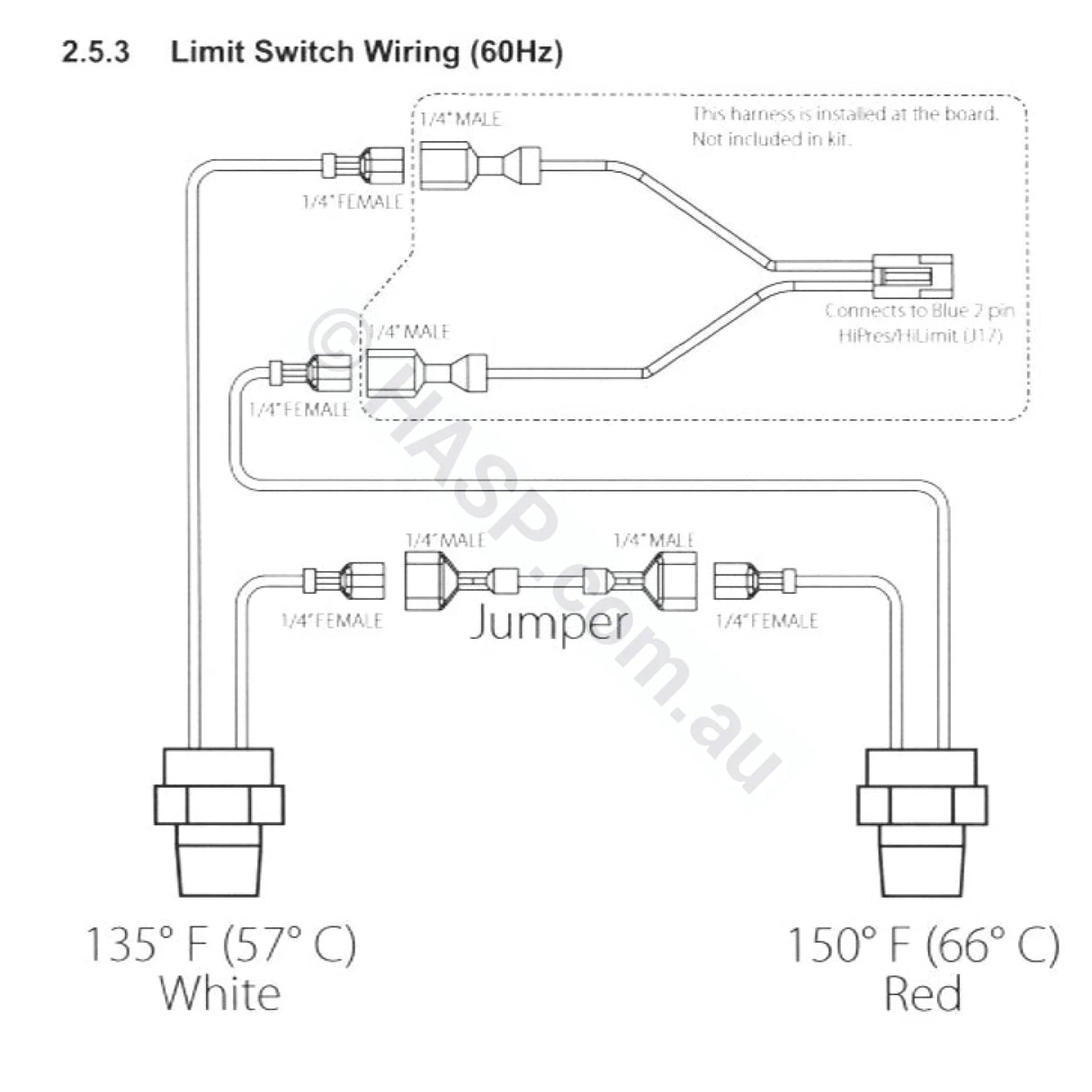 Zodiac Jxi / Astralpool Ixi High Limit Temp Sensor Kit
