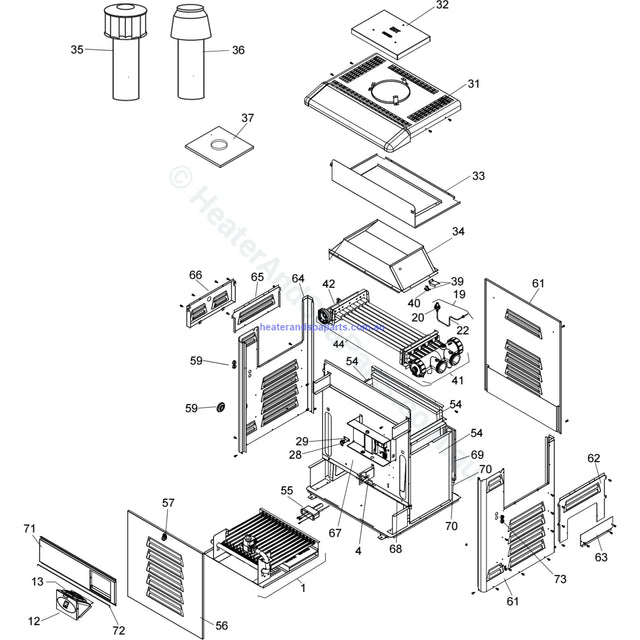 Zodiac LRZ / Jandy Lite 2 - Legacy Gas Heater Spare Parts - Heater and Spa Parts