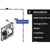 Zodiact Z200 Main Pcb - B0048900A