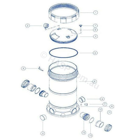 O-Ring for Astralpool Hurlcon ZX Cartridge Filters - Heater and Spa Parts